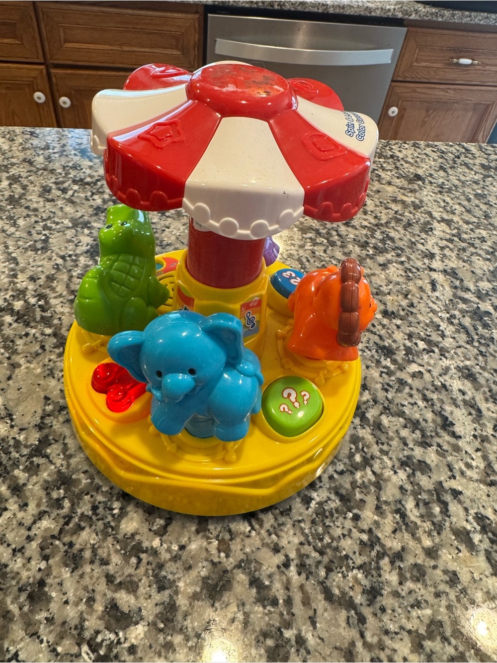 Vtech Colorful Carousel Animal Toy - Blue, Green, Orange, Red, White